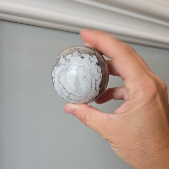 Agate Geode Sphere - Picture 8 of 10